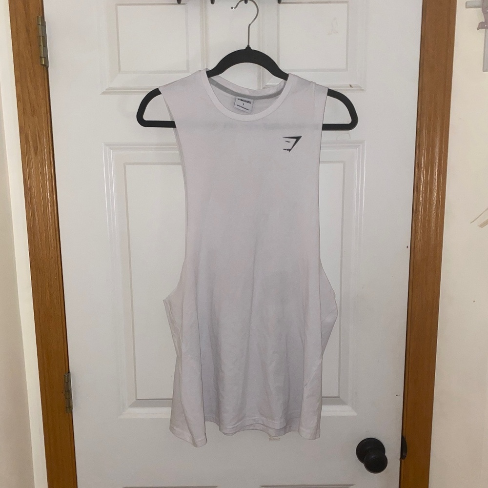 Men’s Gymshark muscle tee React Drop Arm Tank top Critical Cut Off tank tshirt